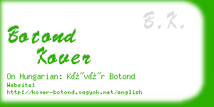 botond kover business card